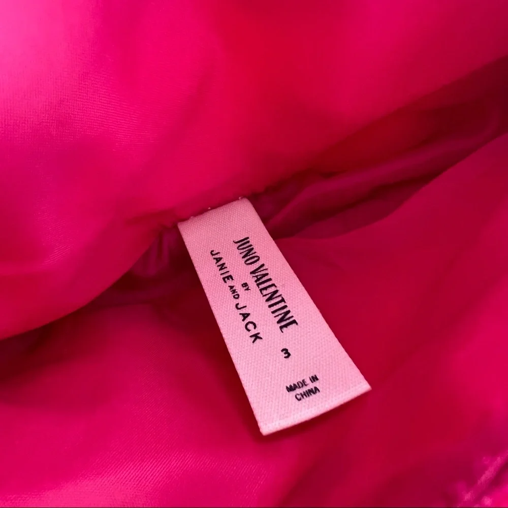 Janie and Jack girls pink velvet Juno Valentine Belt bag size 3